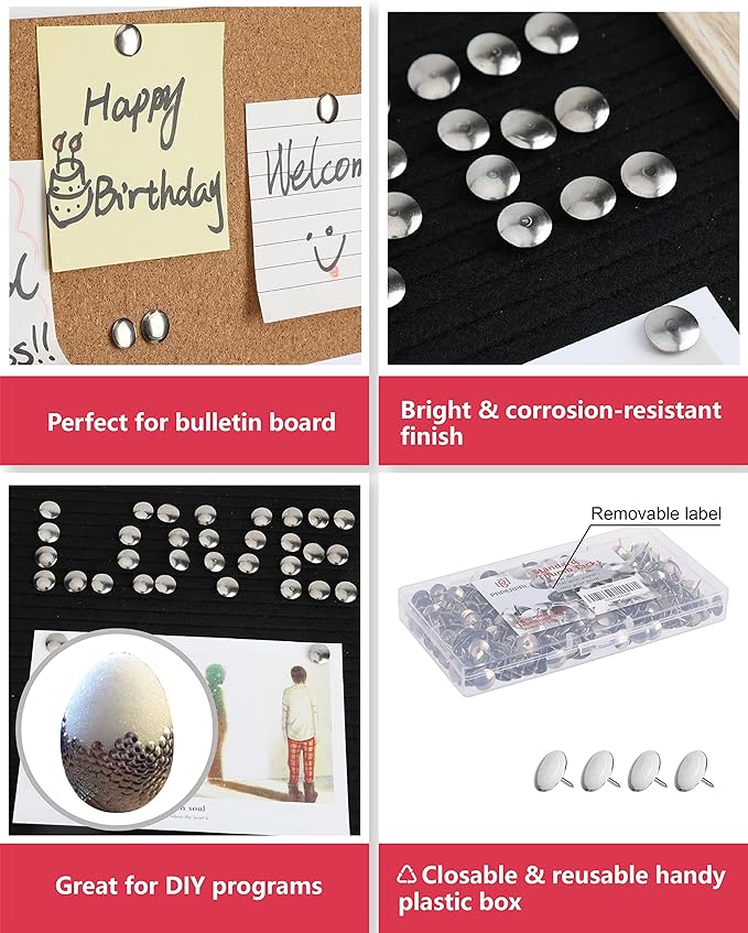 PAPERPAL 500 Standard Thumbtacks - Image 4