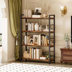 4 Tier Bookshelf 31.49" Width, Tall Book Shelf Storage and Organization - Image 4