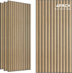 TO-TH Wood-Look Sound Panels, 4 Pack 47.2” x 23.6” Soundproof Wall Panels