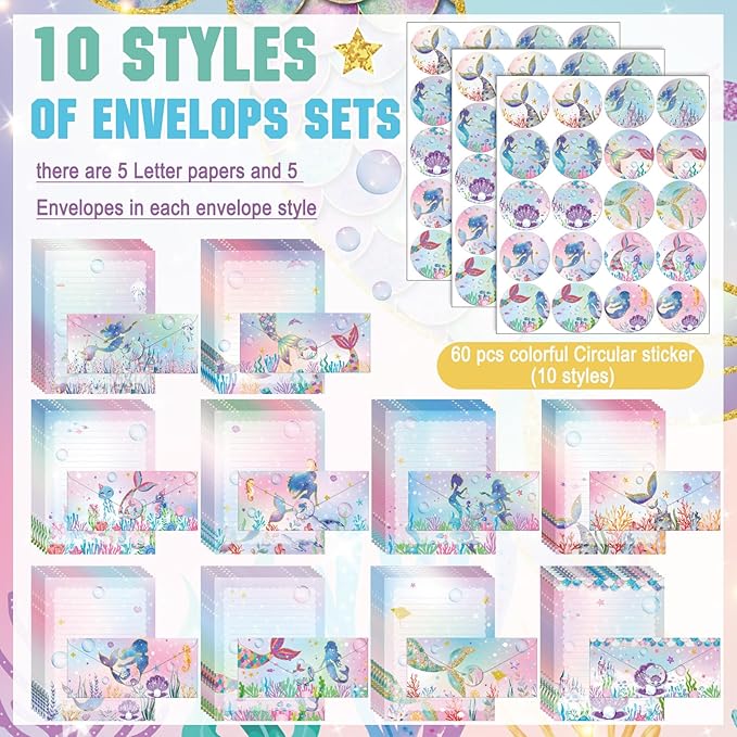 TaoBary 160 Pcs Stationery Paper Set 50 Double Sided Stationery Papers - Image 5