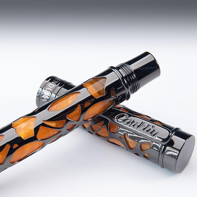 Conklin Endura Deco Crest Fountain Pen in Orange - Image 2
