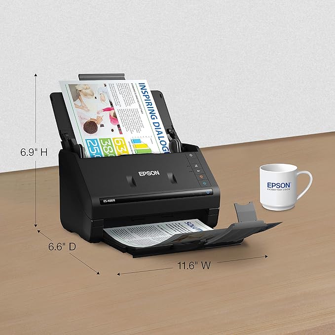 Epson WorkForce ES-400 II Color Duplex Desktop Document Scanner - Image 4