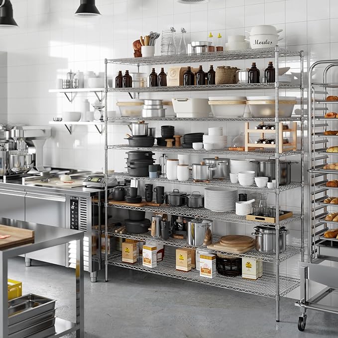 Regal Altair 21" Deep x 72" Wide x 86" Height Wire Shelving Kit | 8-Tier | NSF - Image 4