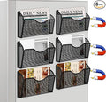 KZWKRG 6 Pack Magnetic File Holder, Magnetic Pocket Wall File Holder, Mesh Wall by Unknown