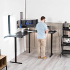 VIVO Electric Corner 75 x 63 inch L-Shaped Standing Desk, Memory Height - Image 2