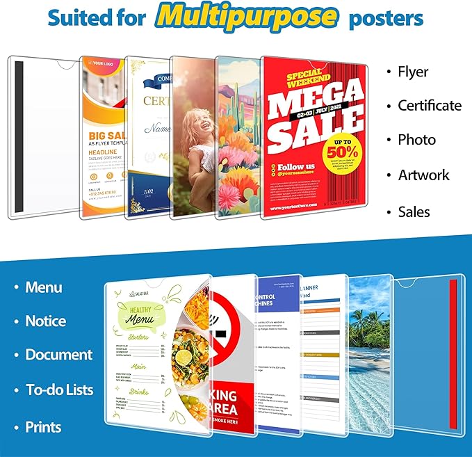 10 Pack Magnetic Sign Holder 8.5 x 11 - Image 4