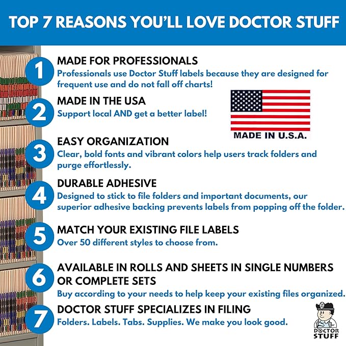 Doctor Stuff - File Folder Labels, Terminal Digit Filing, Consecutive Double - Image 2