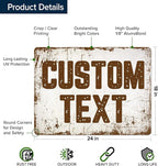 Custom Sign, Custom Street Sign, 11 Font Colors, 13 Font Styles, 4 Hole Options - Image 6