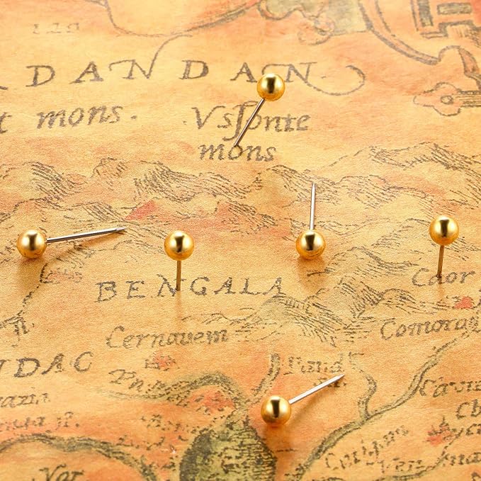 WILLBOND 500 Pack Map Push Pins Map Tacks Small Round Head Push Pins Thumb Tacks - Image 5