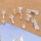 Clear Push Pins Set, 5 Styles 125-count Thumb Tacks Map Pins, Steel Point and - Image 5