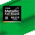Hygloss Metallic Cardstock Sheets – 25 Shiny Green Sheets, 8.5” x 11” by HyglossProductsInc