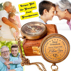 Gift for Grandson Brass Compass Engraved Quote | Memory Present to My Grandson - Image 6