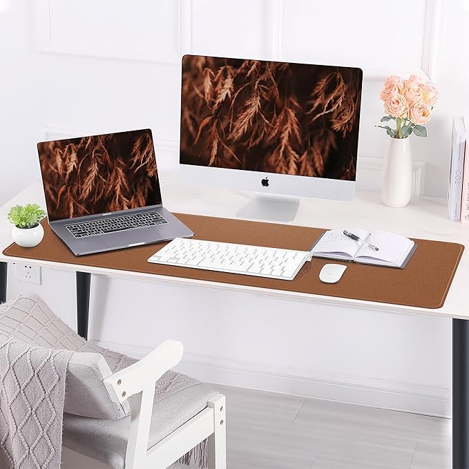 Leather Desk pad Protector, Large Desk mat - Image 6