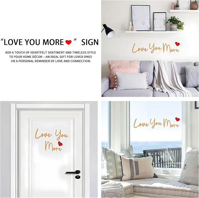 Love You More Wood Sign Home Decor Boho Decor Wall Decor Express Love and Warm - Image 7