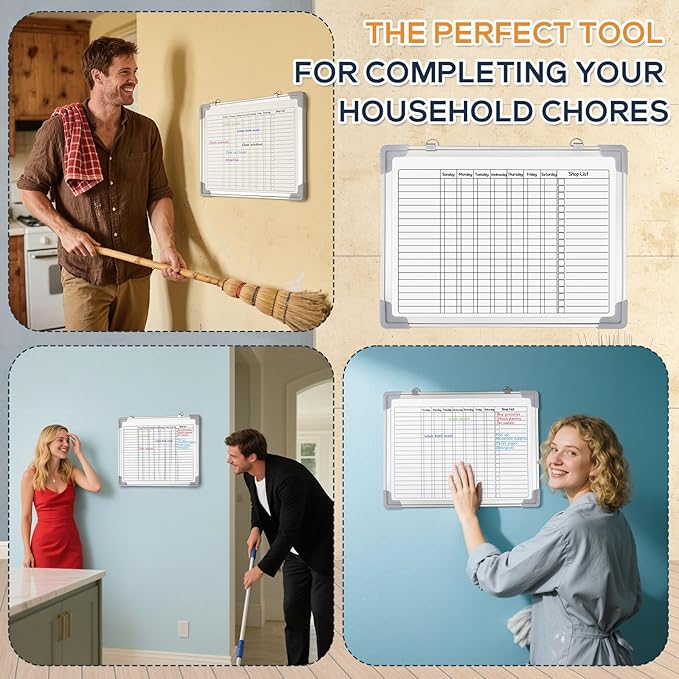Lincia 12 x 16 Magnetic Dry Erase Chore Chart Board - Image 5