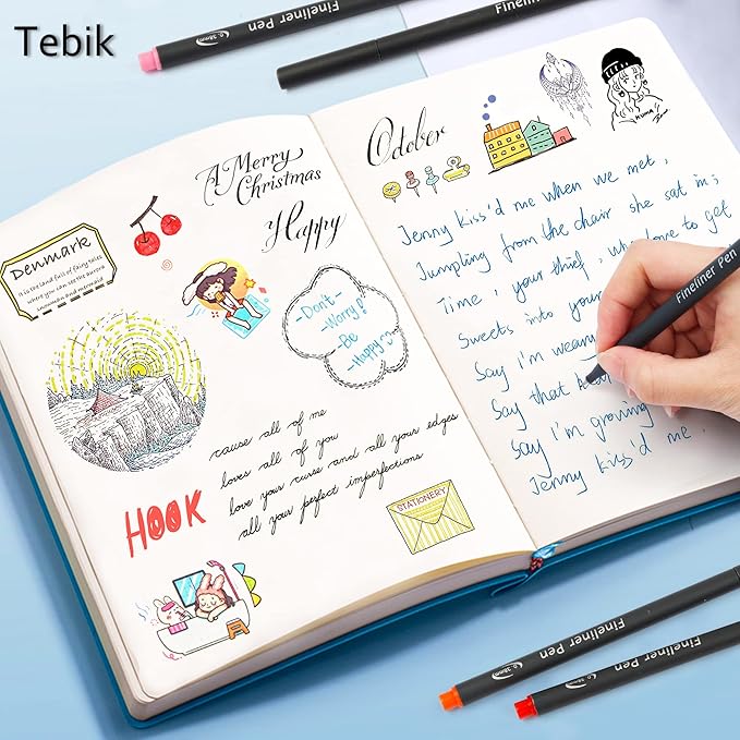Tebik 65 Pack Planner Colored Pens, 60 Assorted Colors Drawing Pens - Image 5
