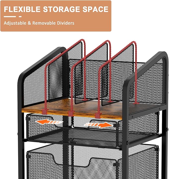 Tiaoheka Rolling File Cabinet - Image 3