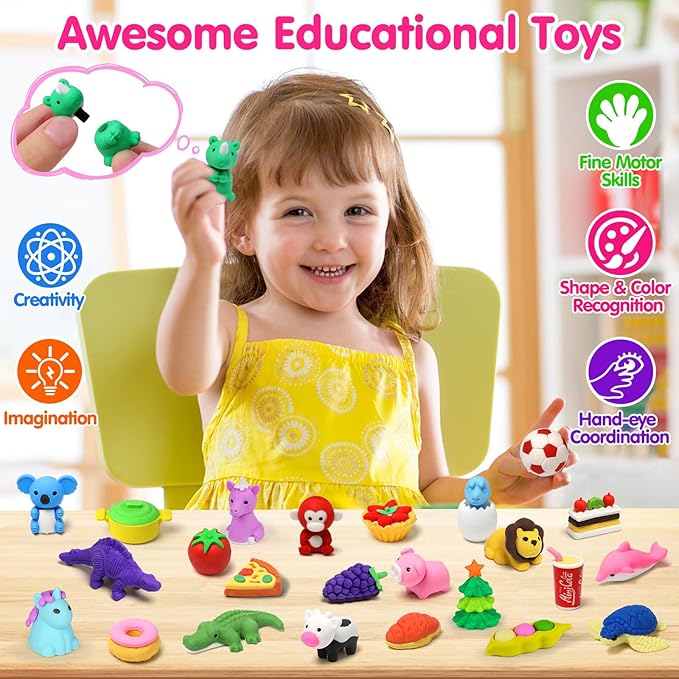 Arscniek 140 Pack Animal Erasers - Image 3