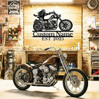 Custom Motorcycle Metal Sign Personalized Biker Name Sign Motorcycle Wall Art - Image 9