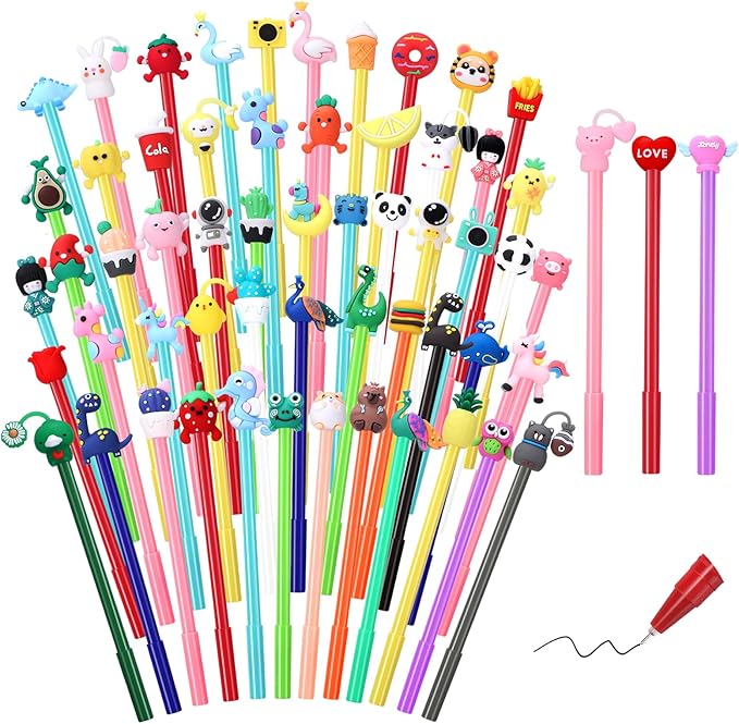 BESARME 60 PCS Cartoon Fun Pens by BESARME