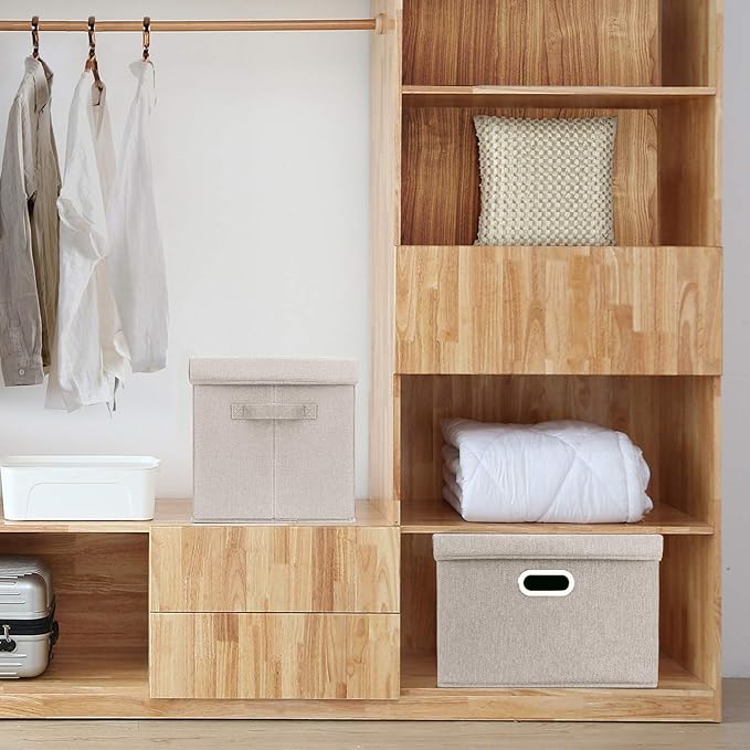 TYEERS Large Storage Bins with Lids, Collapsible, Fabric Storage Boxes - Image 4
