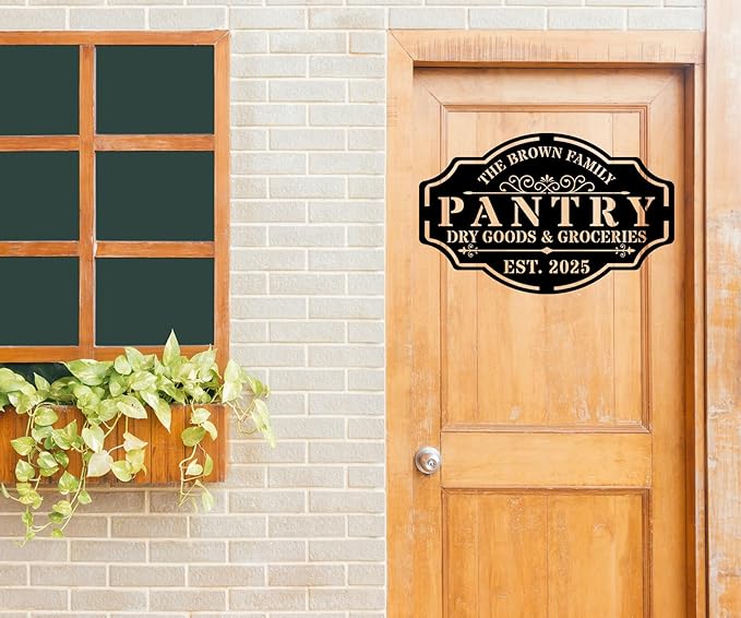 HYTSIGN Personalized Metal Farmhouse Pantry Sign, Wall Decor, Kitchen Signs - Image 4