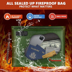 ROLOWAY Fireproof Document Bag, 6400℉ Fireproof Money Bag - Image 3
