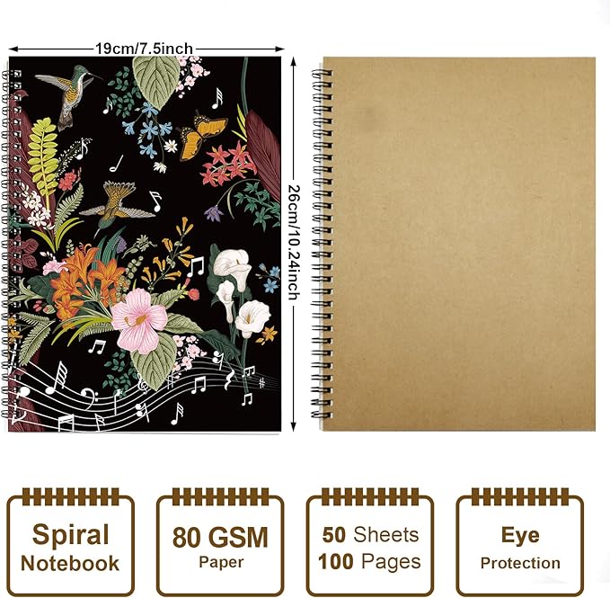 MAXCURY Blank Sheet Music Composition Manuscript Staff Paper Art Music Notebook - Image 2