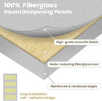6 PCS Acoustic Panels, Large Soundproof Wall Panels, Professional Fiberglass - Image 4