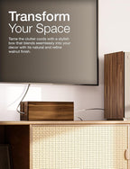 TIDITA Acacia Wood Large Cable Management Box Round Edge - Image 6