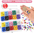 1000 Pcs Multi-Color Push Pins, Map Pins - Image 2