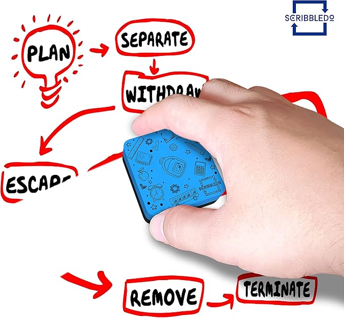 Scribbledo 6 Pack Magnetic Dry Erase Erasers - Image 5