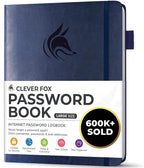 Clever Fox Password Book with alphabetical tabs. Internet Address Organizer by CleverFox