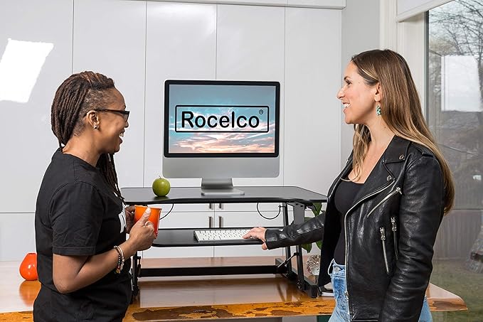 Rocelco 32" Height Adjustable Standing Desk Converter - Image 2