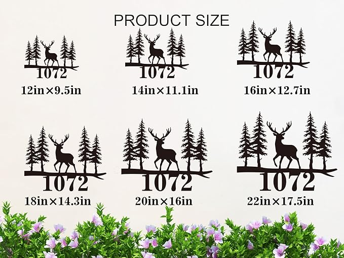 Personalized Metal Deer Address Signs - Image 4