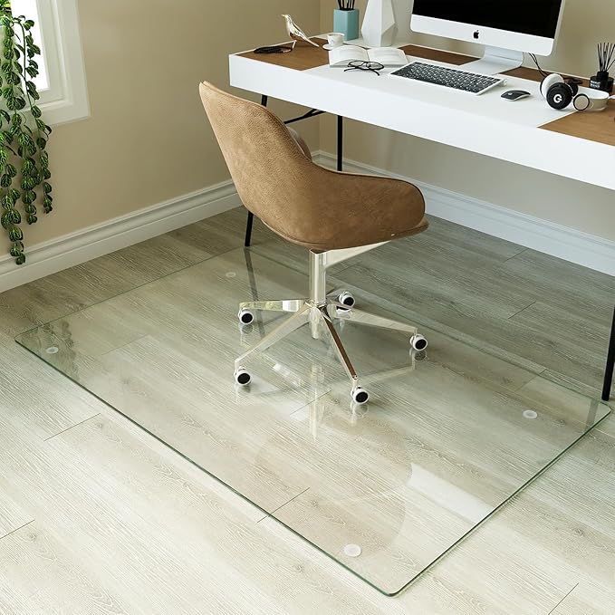 Koonmi Tempered Glass Chair Mat by KOONMI