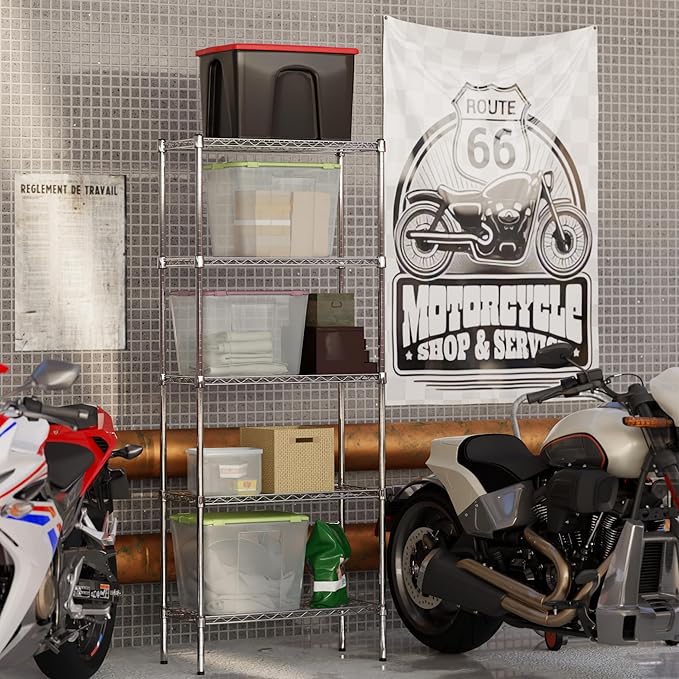 Regal Altair 14" Deep x 30" Wide x 74" Height Wire Shelving Kit | 5-Tier | NSF - Image 5