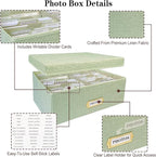 Sprsthai Linen Photo Storage Box – Holds 1700 Photos, 24 Adjustable Dividers & - Image 4