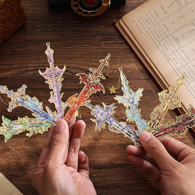 8pcs Fantasy Sword Bookmarks for Books, Planners - Image 5