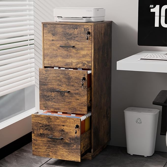 VINGLI 3 Drawer File Cabinet - Image 2