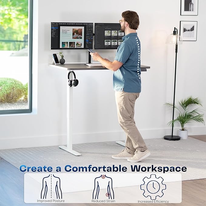 VIVO Electric 48 x 30 in Standing Desk, Memory Height Adjustment, 1B Series - Image 4