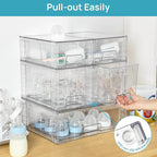 Vtopmart Clear Stackable Storage Drawers Set of 5, Easily Assemble Acrylic - Image 5