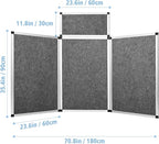 Nisorpa 3+1 Panel Trade Show Presentation Board 70.8 x 35.4 in Desktop Tri Fold - Image 2
