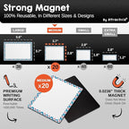 Attractivia Dry Erase Magnetic Labels 3.7 x 2.8 in, Pattern Borders, Medium Dry - Image 3