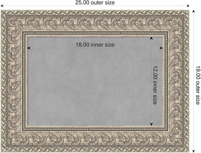 Amanti Art Silver Framed Magnetic Board 19x25 Small Vision Board - Image 2