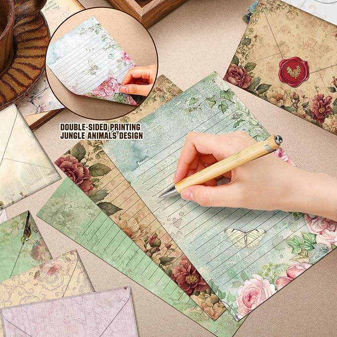 TaoBary 160 Pcs Stationery Paper Set 50 Double Sided Stationery Papers - Image 3