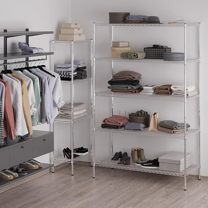 Regal Altair 24" Deep x 54" Wide x 86" Height Wire Shelving Kit | 5-Tier | NSF - Image 5