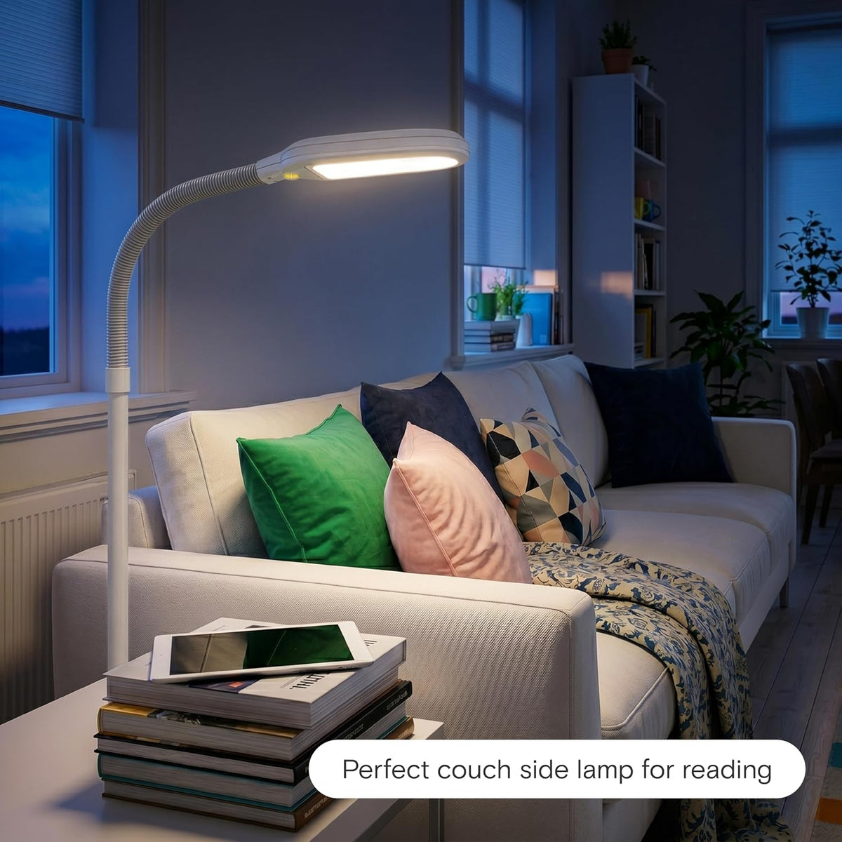 Brightech Litespan - Bright LED Floor Reading Lamp for Over Chair Crafts and ...