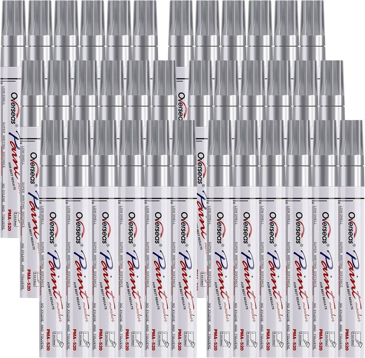 Overseas Metallic Silver Paint Marker Pens