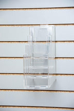 Clear-Ad - LHF-Z104 - Acrylic Slant Back 4 Tier Trifold Brochure Display w/Z-bar